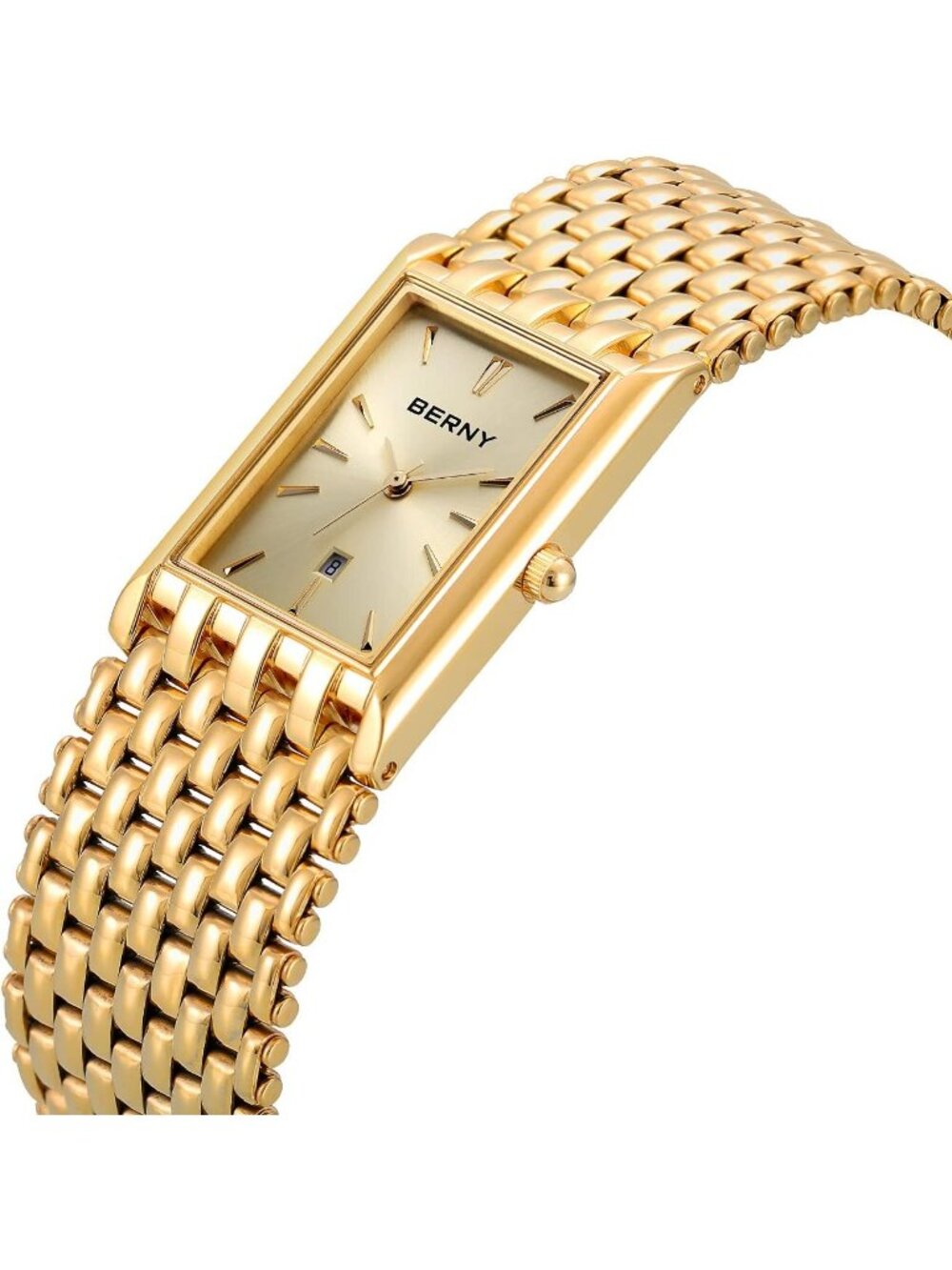Men's Gold Date Japanese Quartz Waterproof Luxury Casual Classic Wrist Watches - Picture 2 of 6